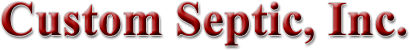 Custom Septic, Inc. company logo in red